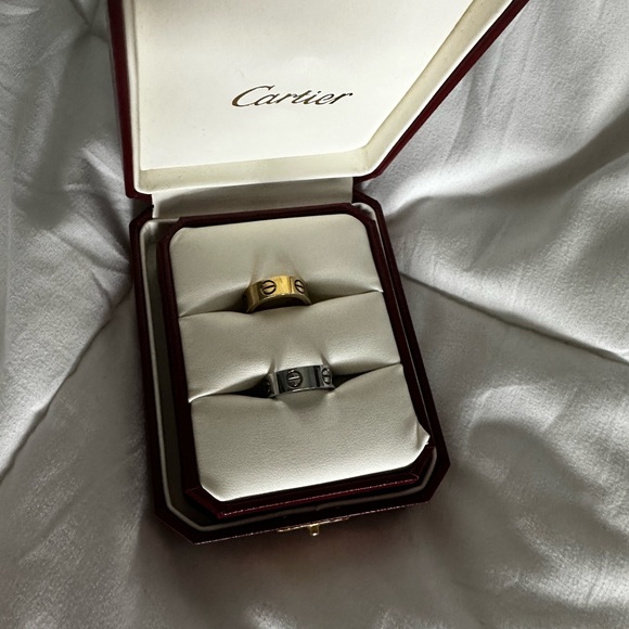 Cartier Love Rings Set in Gold and Silver - Picture 2 of 9